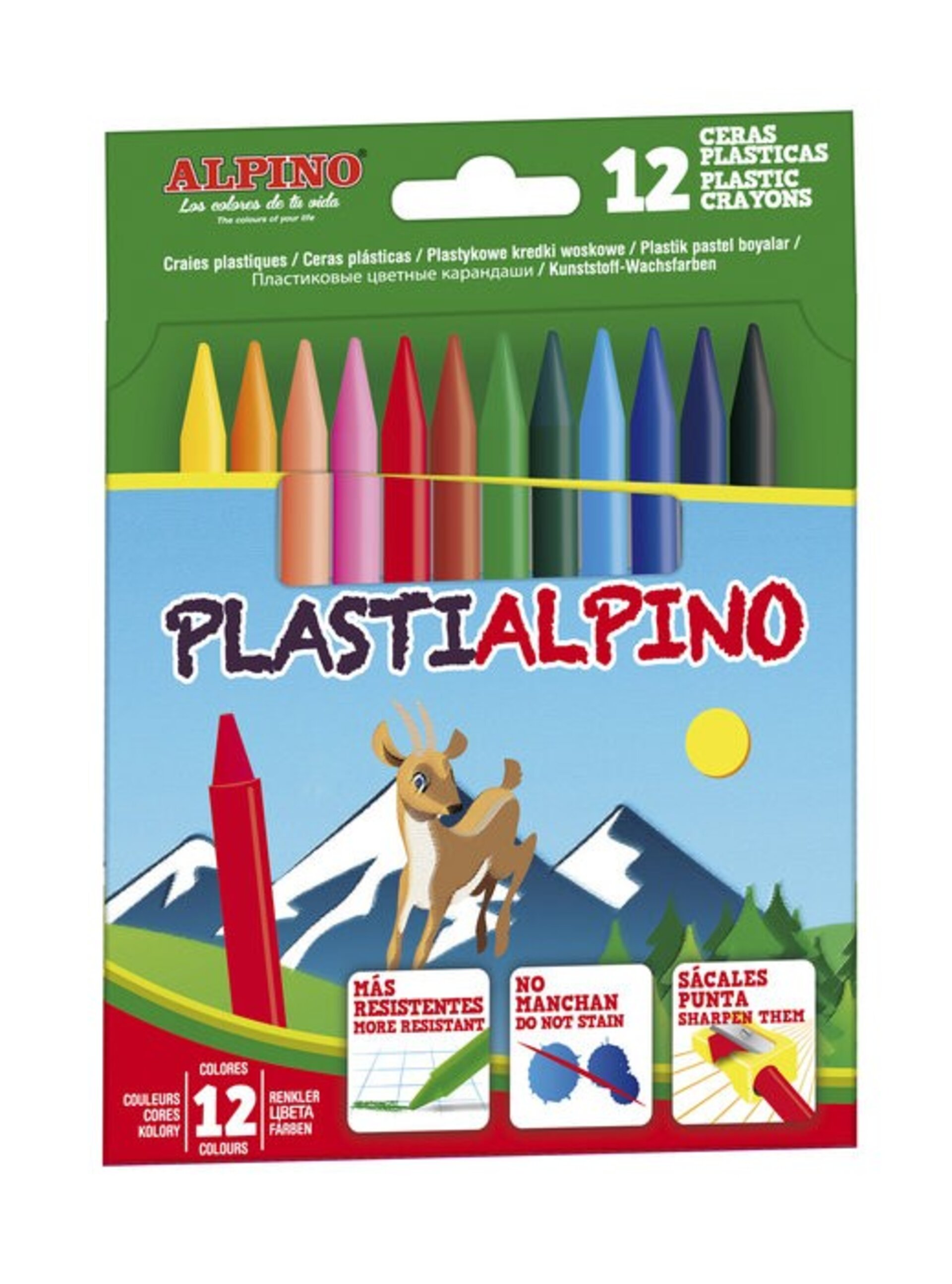 CERA PLASTIALPINO 12 COLORES SURTIDOS - 1